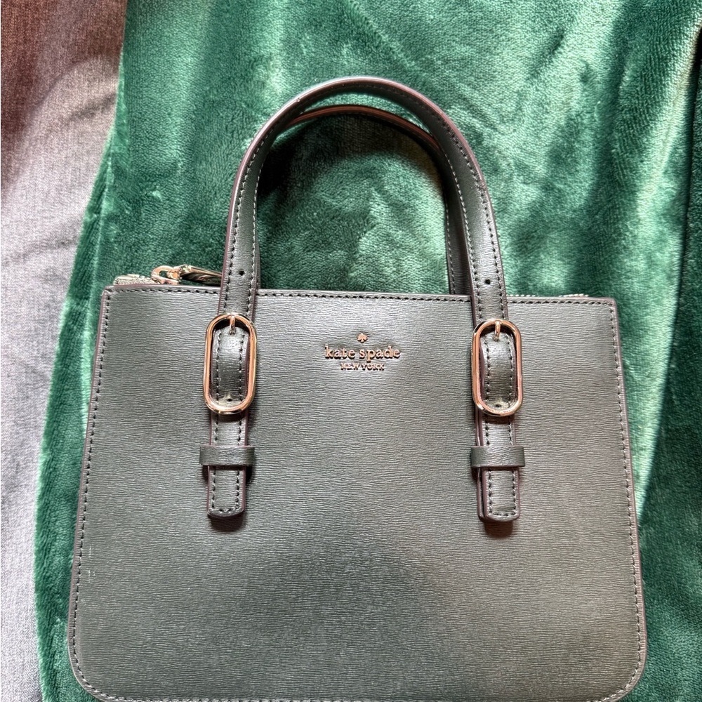 kate spade New York green Leather Top-Handle Bag